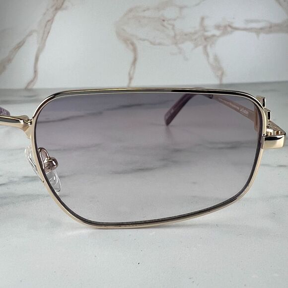 LeSpec METAGALACTIC Sunglasses Metal Gold Frame Lilac Lenses 55-20-145 Unisex - Picture 7 of 12